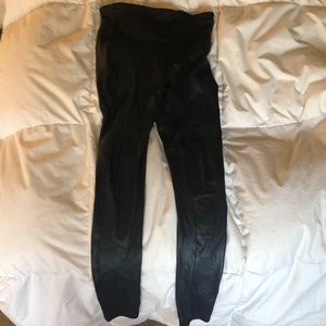 Faux leather spanx